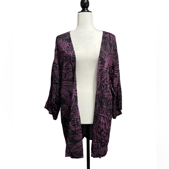 Pokoloko Cover-Up Kimono Mulberry Purple - Picture 3 of 10